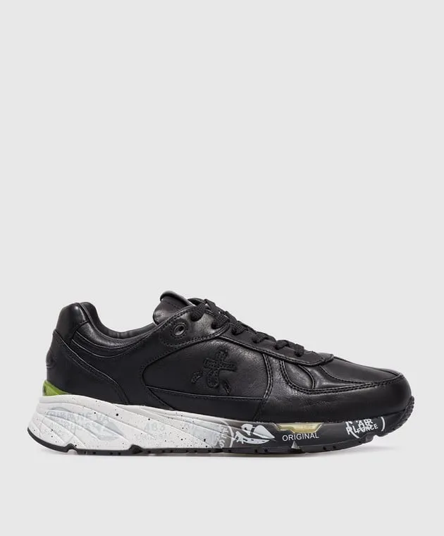 Premiata Black Leather Mase Sneakers MASE7083