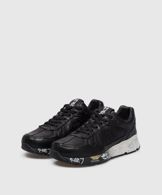 Premiata Black Leather Mase Sneakers MASE7083