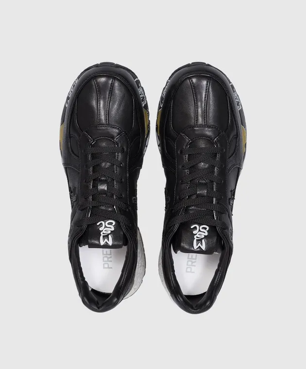 Premiata Black Leather Mase Sneakers MASE7083