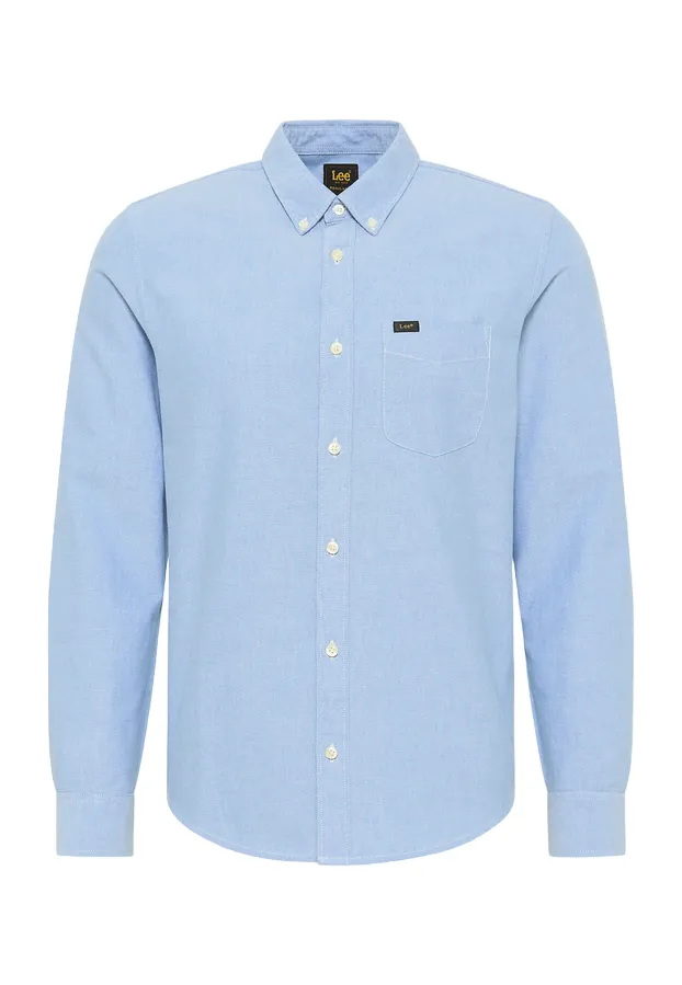 Prep Blue Men's Long Sleeve Button Down Lee Shirt L880KUA29