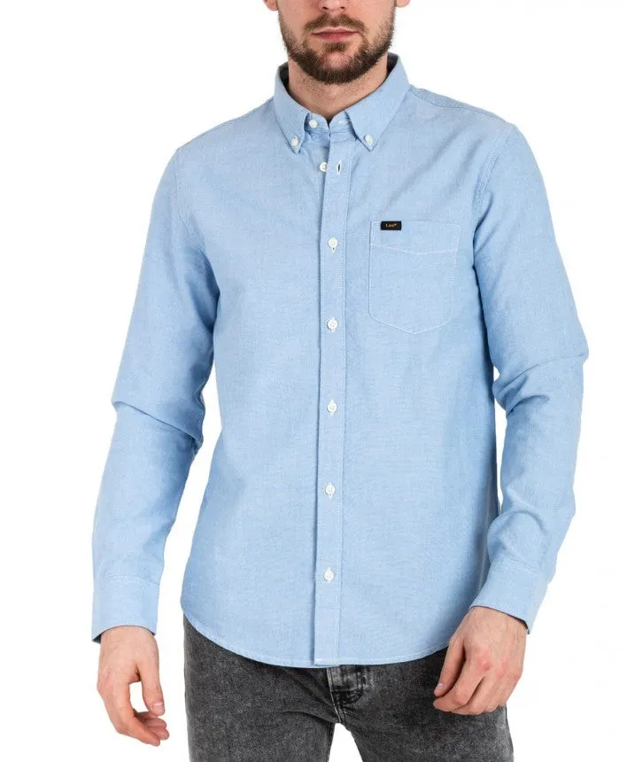 Prep Blue Men's Long Sleeve Button Down Lee Shirt L880KUA29