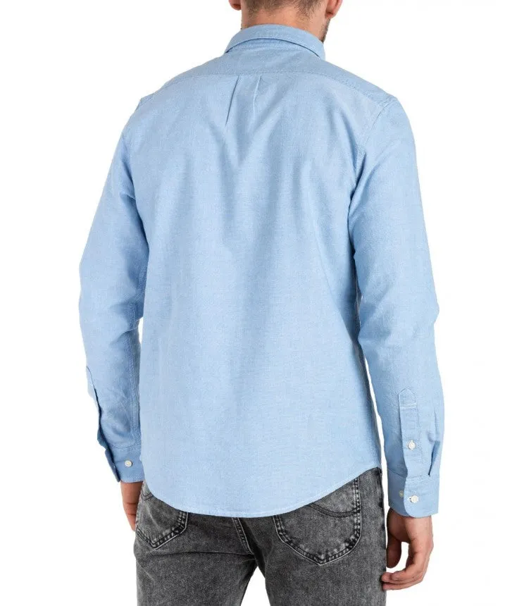 Prep Blue Men's Long Sleeve Button Down Lee Shirt L880KUA29