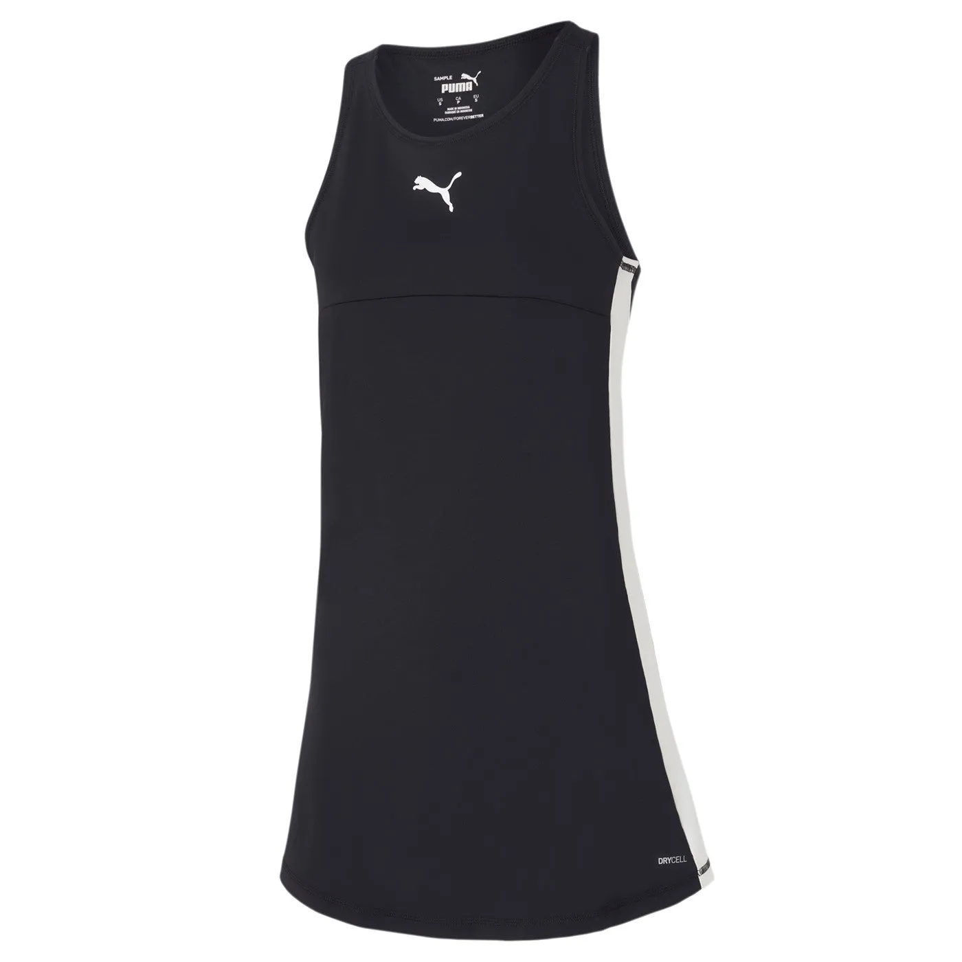 Puma women's tennis dress in black, style: TeamLiga Dress 931438 03.