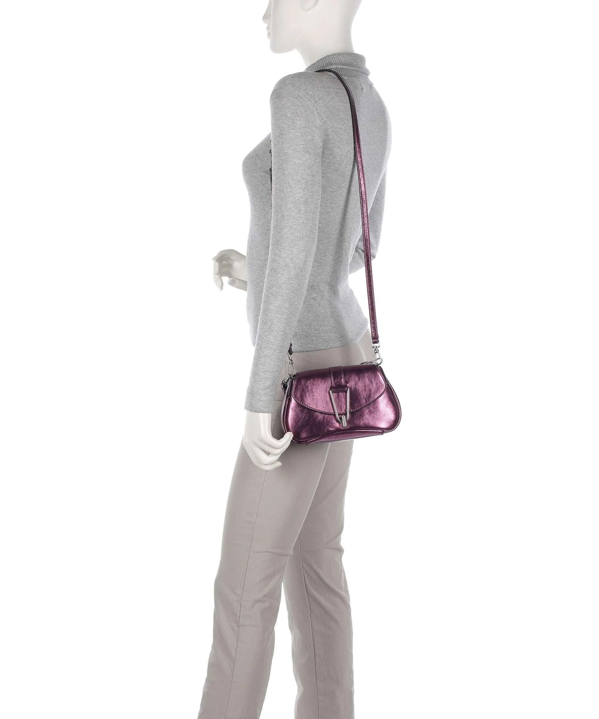 Purple Fine Grained Calfskin Himma Pepita Handbag