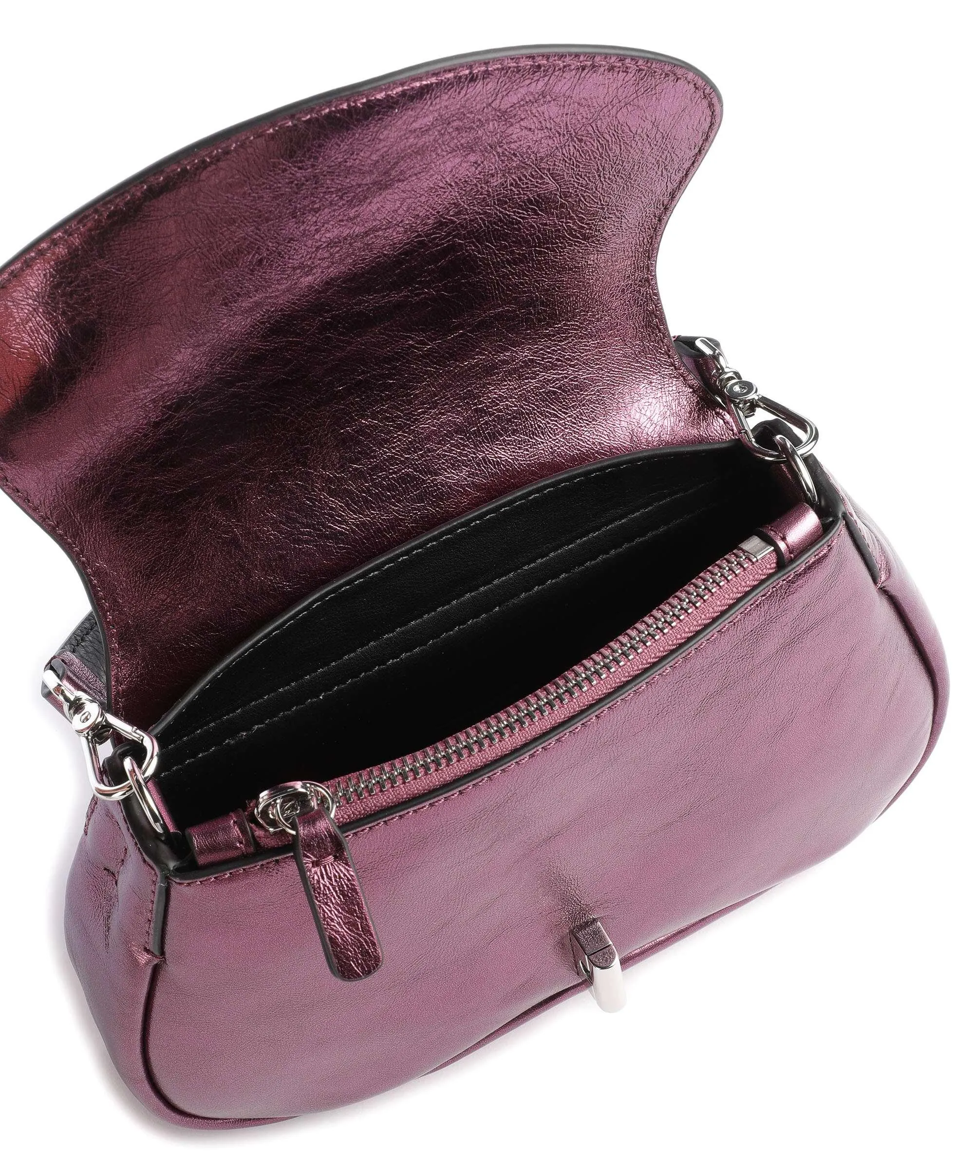 Purple Fine Grained Calfskin Himma Pepita Handbag