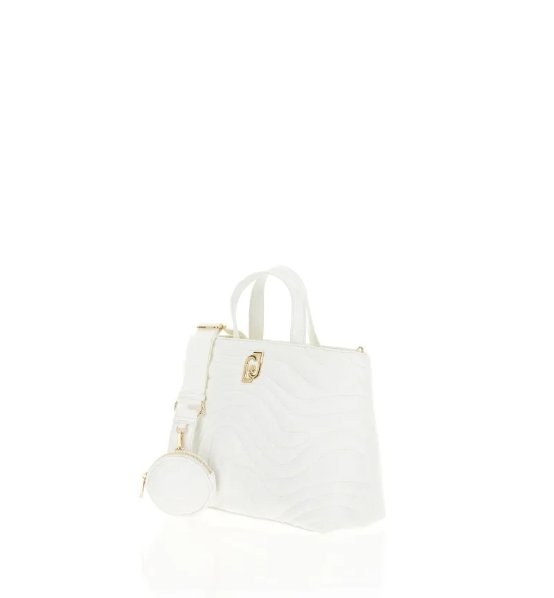 Quilted faux leather bag