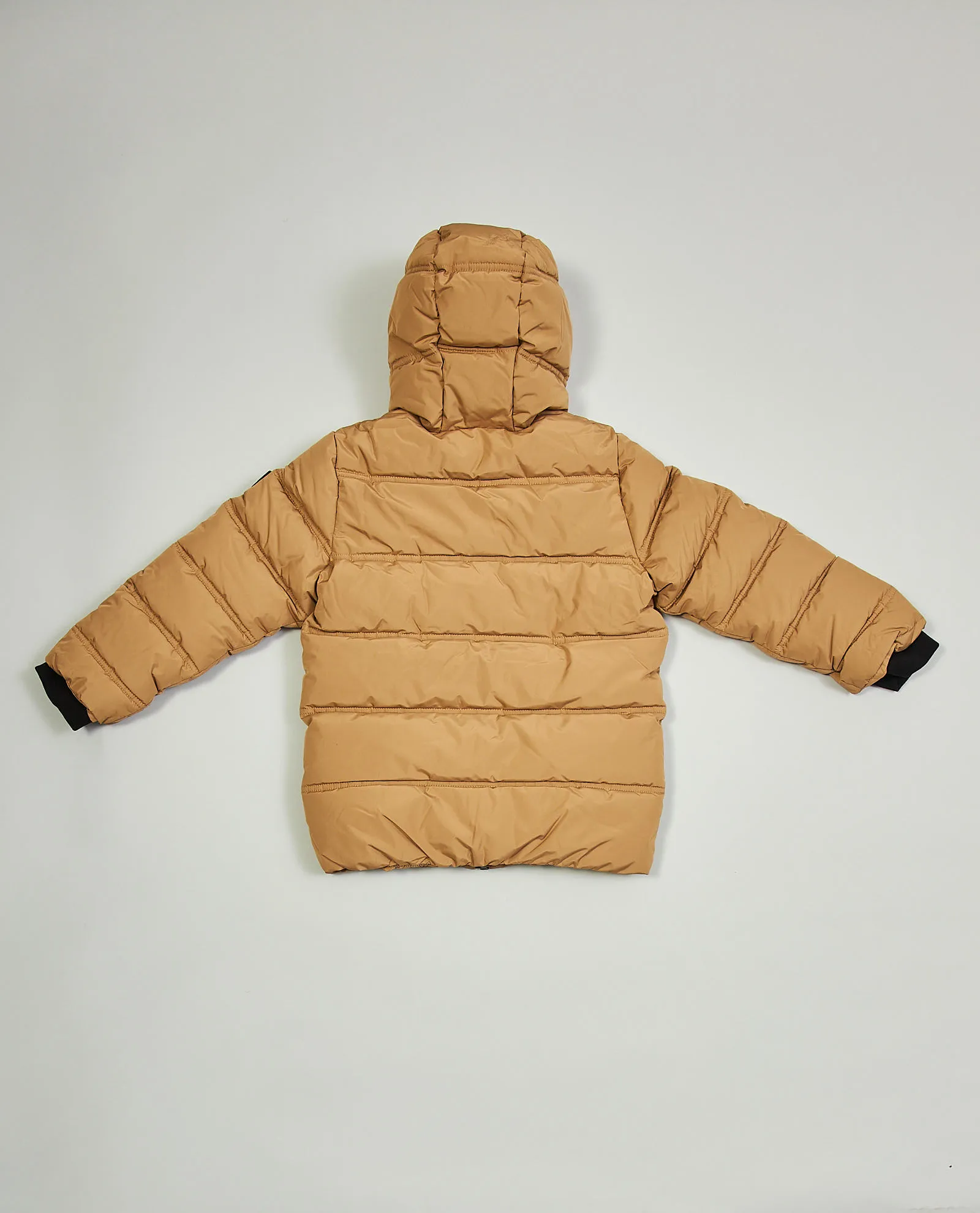Reversible and water repellent Boss children's down jacket.