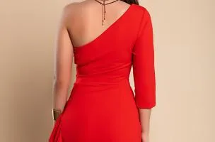 Rocaly Red Elegant Mini Dress with Ruffles
