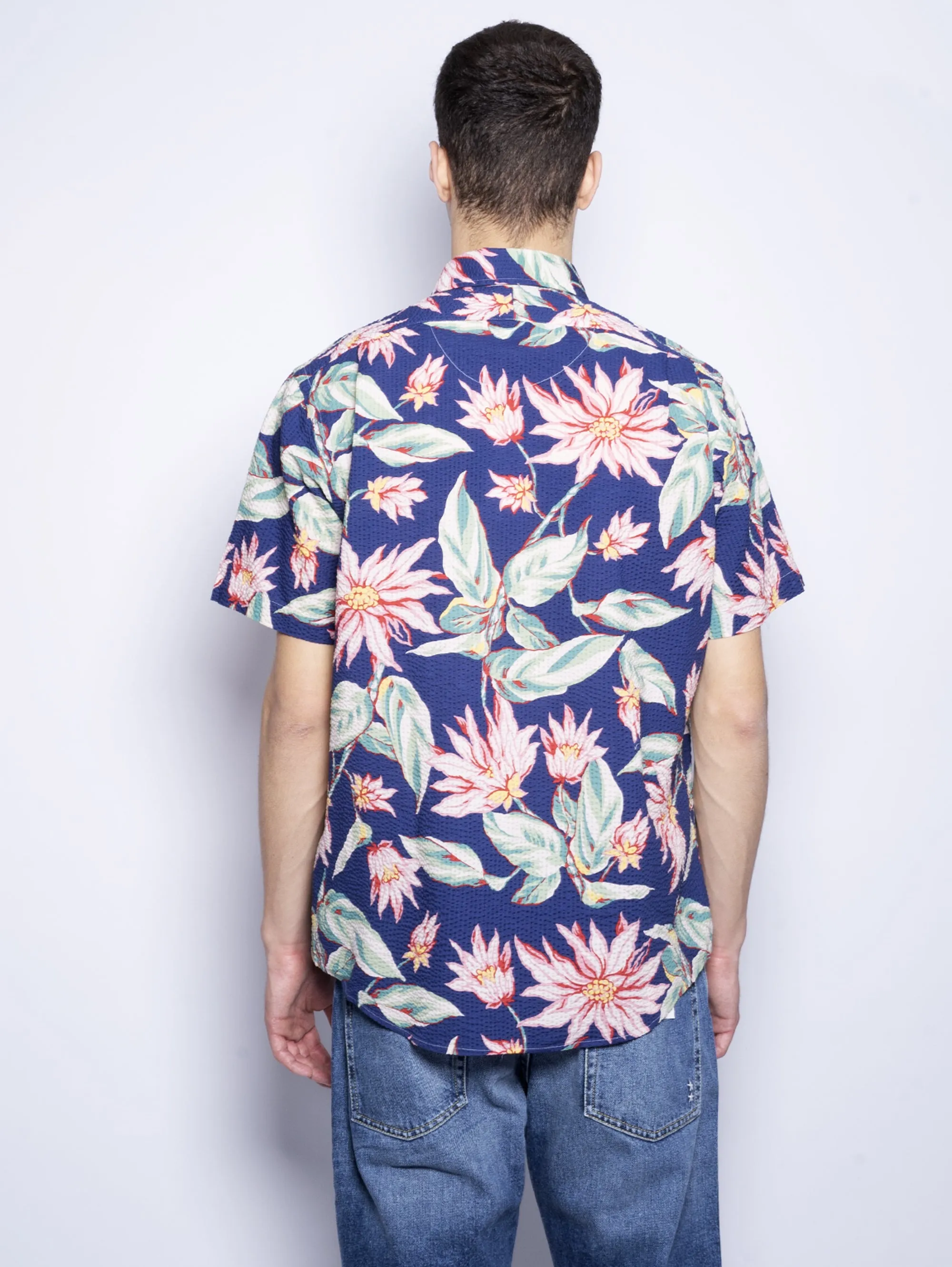 Seersucker Floral Multicolor Shirt
