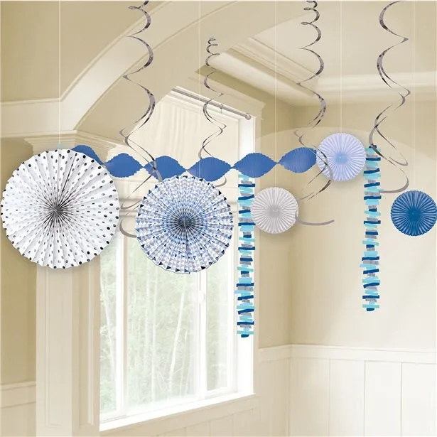 Set decorazione per sala comunione blu 14 pezzi