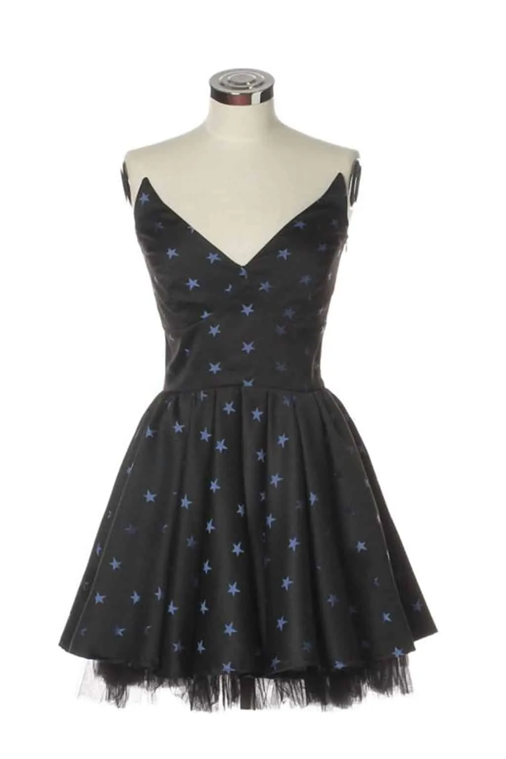 Short flare dress with star print