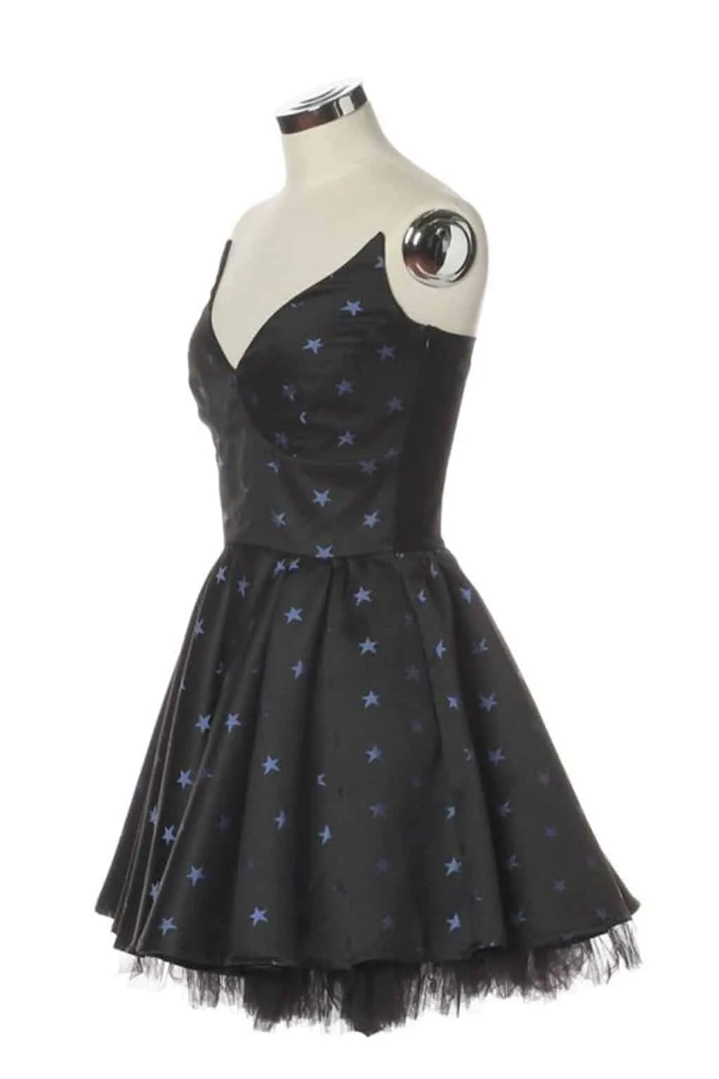 Short flare dress with star print
