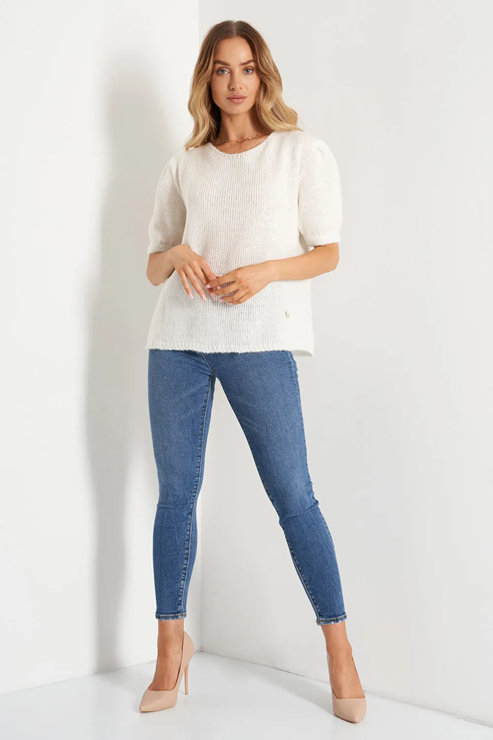 Short-sleeve sweater model 158802 by Lemoniade