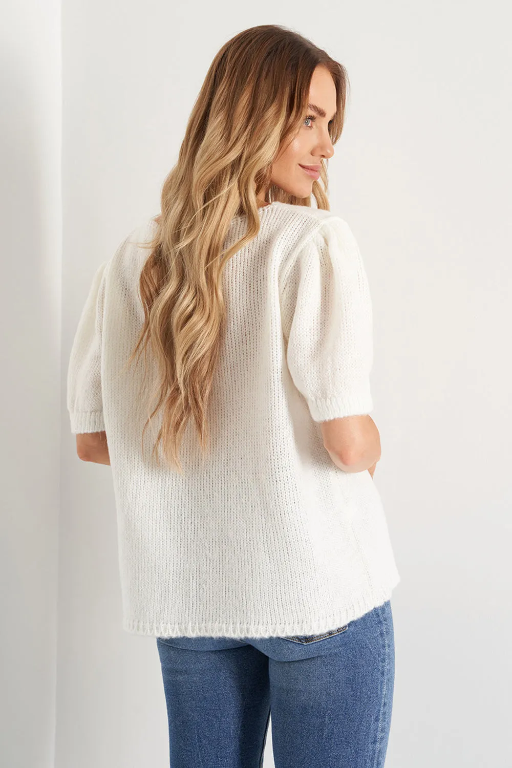 Short-sleeve sweater model 158802 by Lemoniade