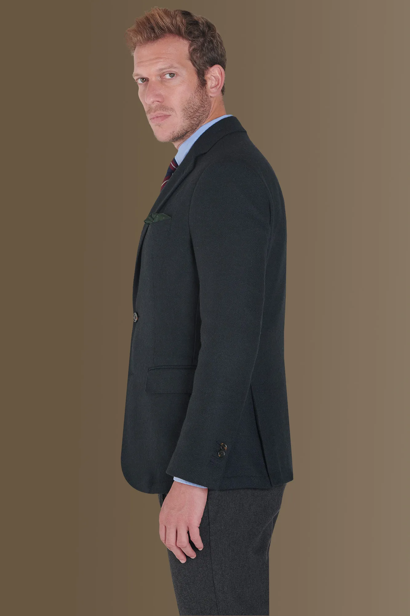 Single-breasted tweed jacket
