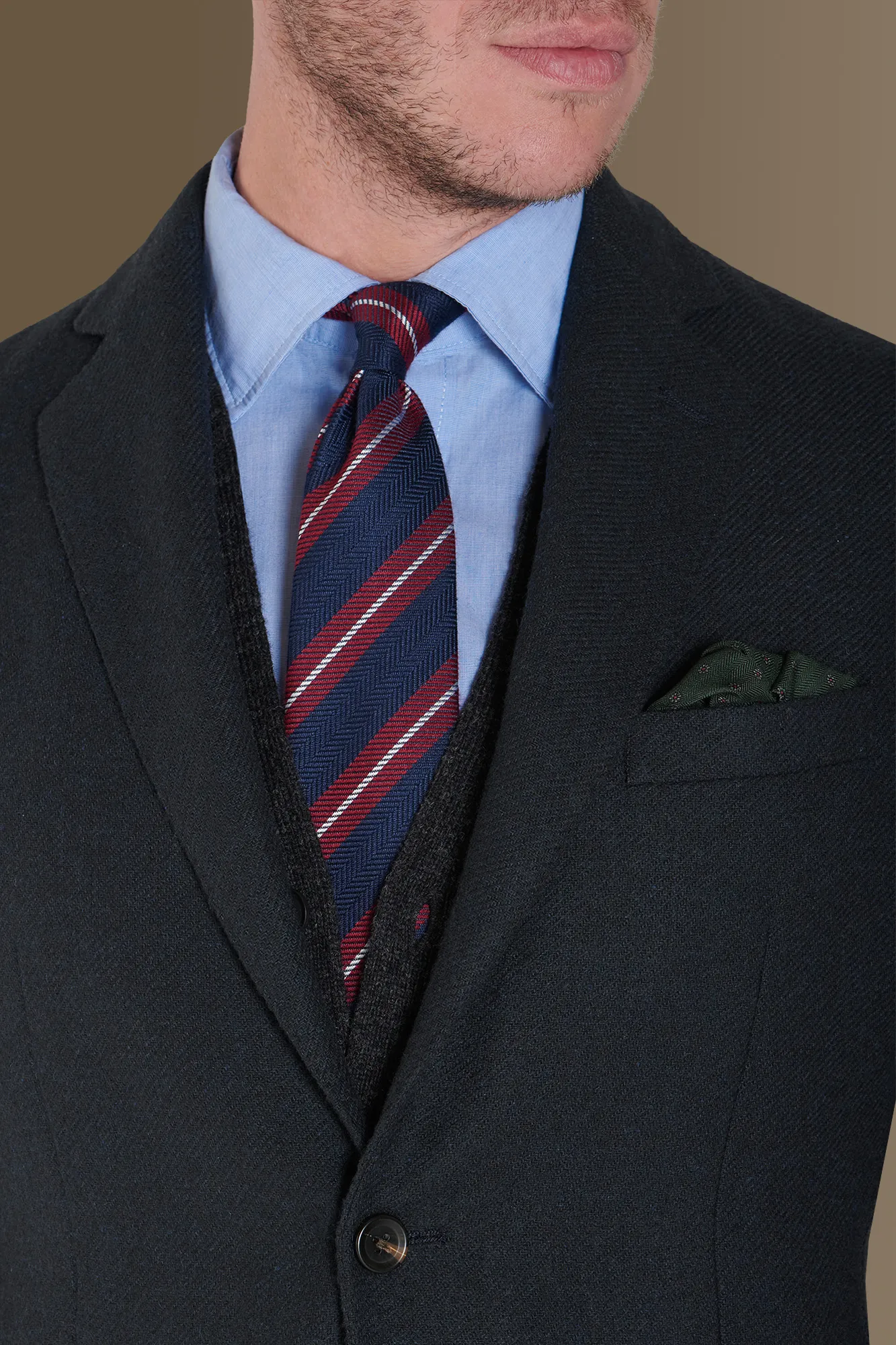 Single-breasted tweed jacket