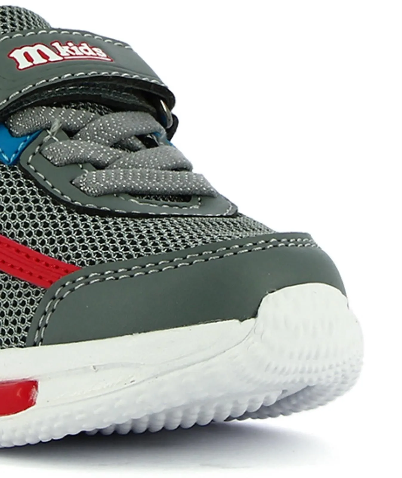 Sneakers bimbo grigie con velcro e luci