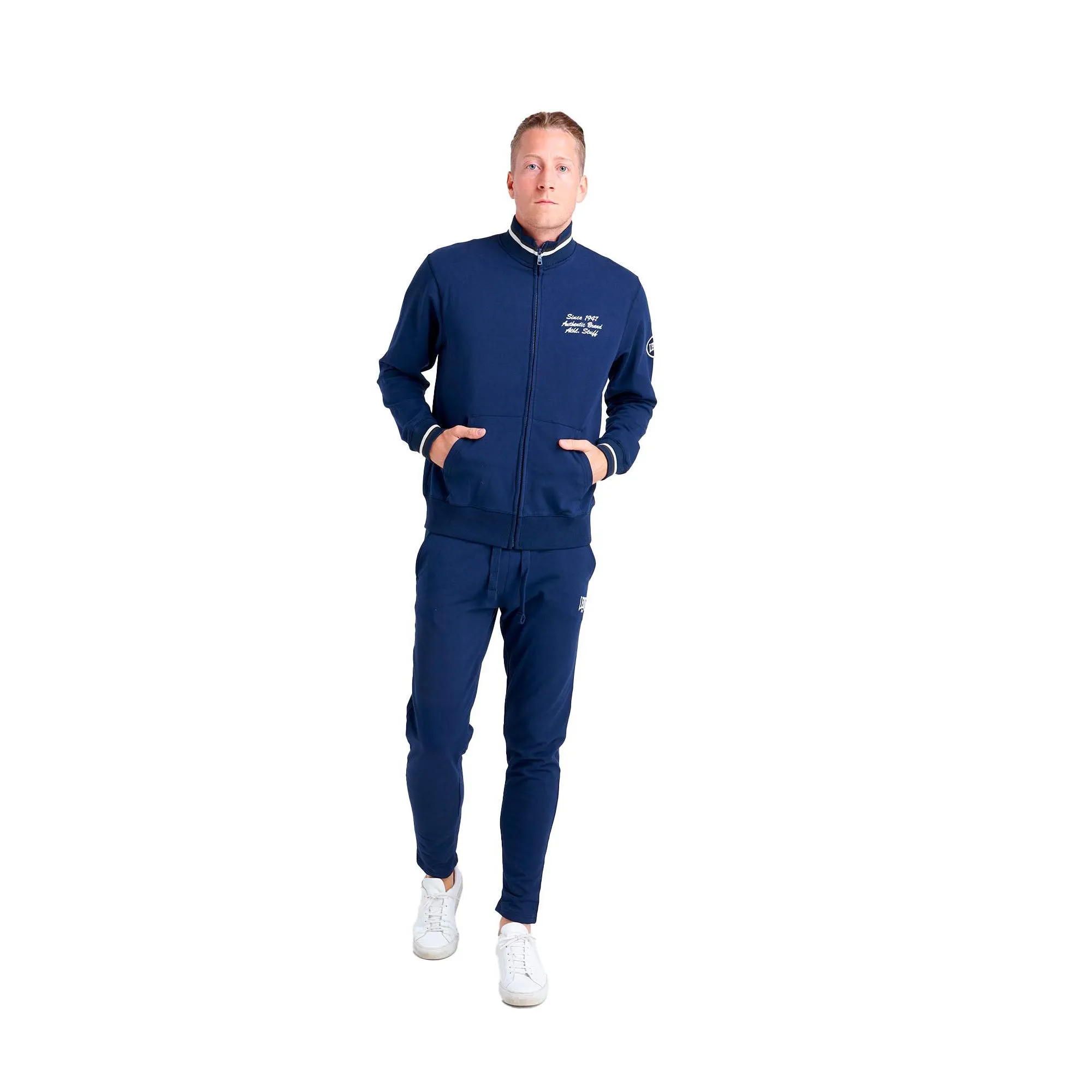 Sporty Men's Jacket with Stand Collar and Zip - Athletic Stuff