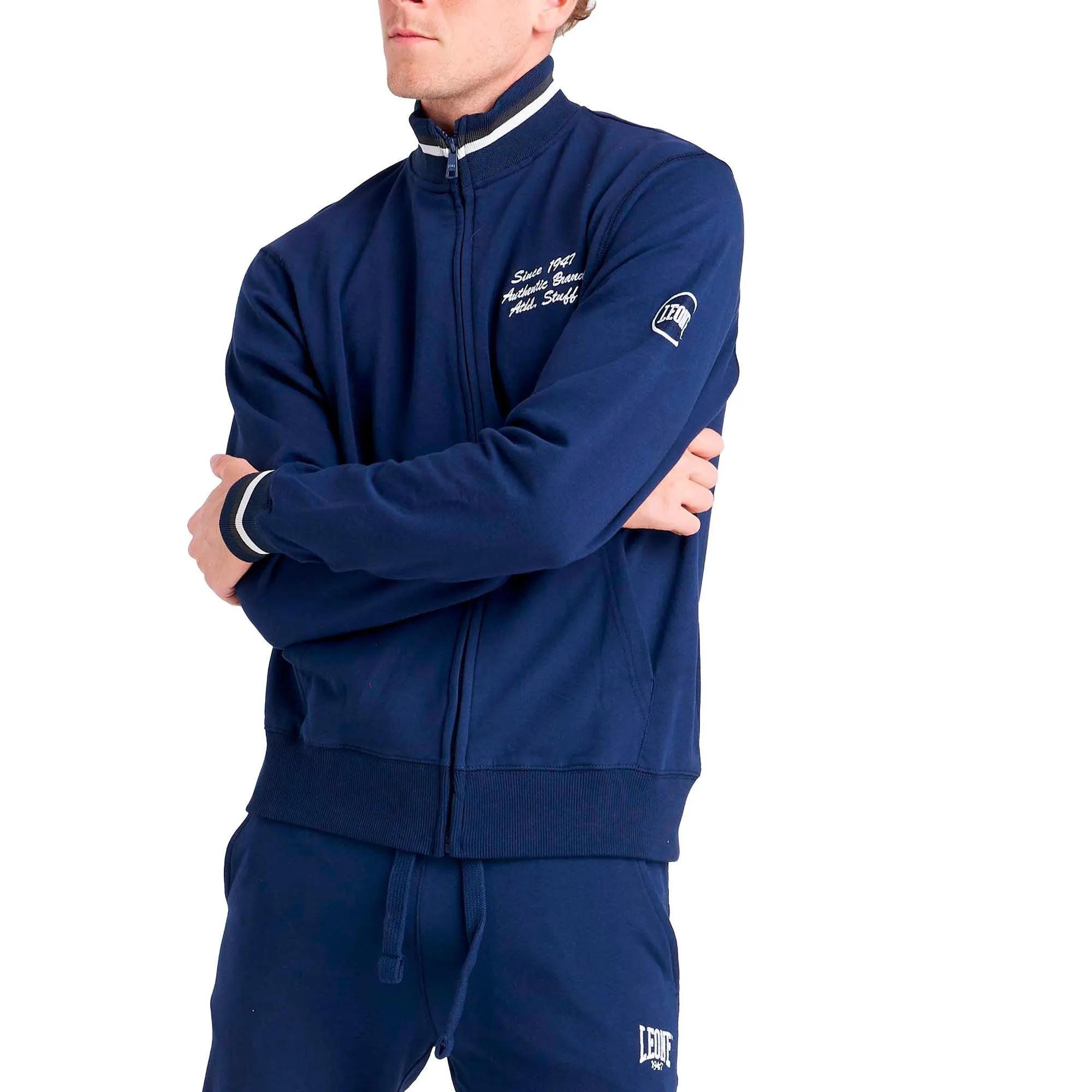 Sporty Men's Jacket with Stand Collar and Zip - Athletic Stuff