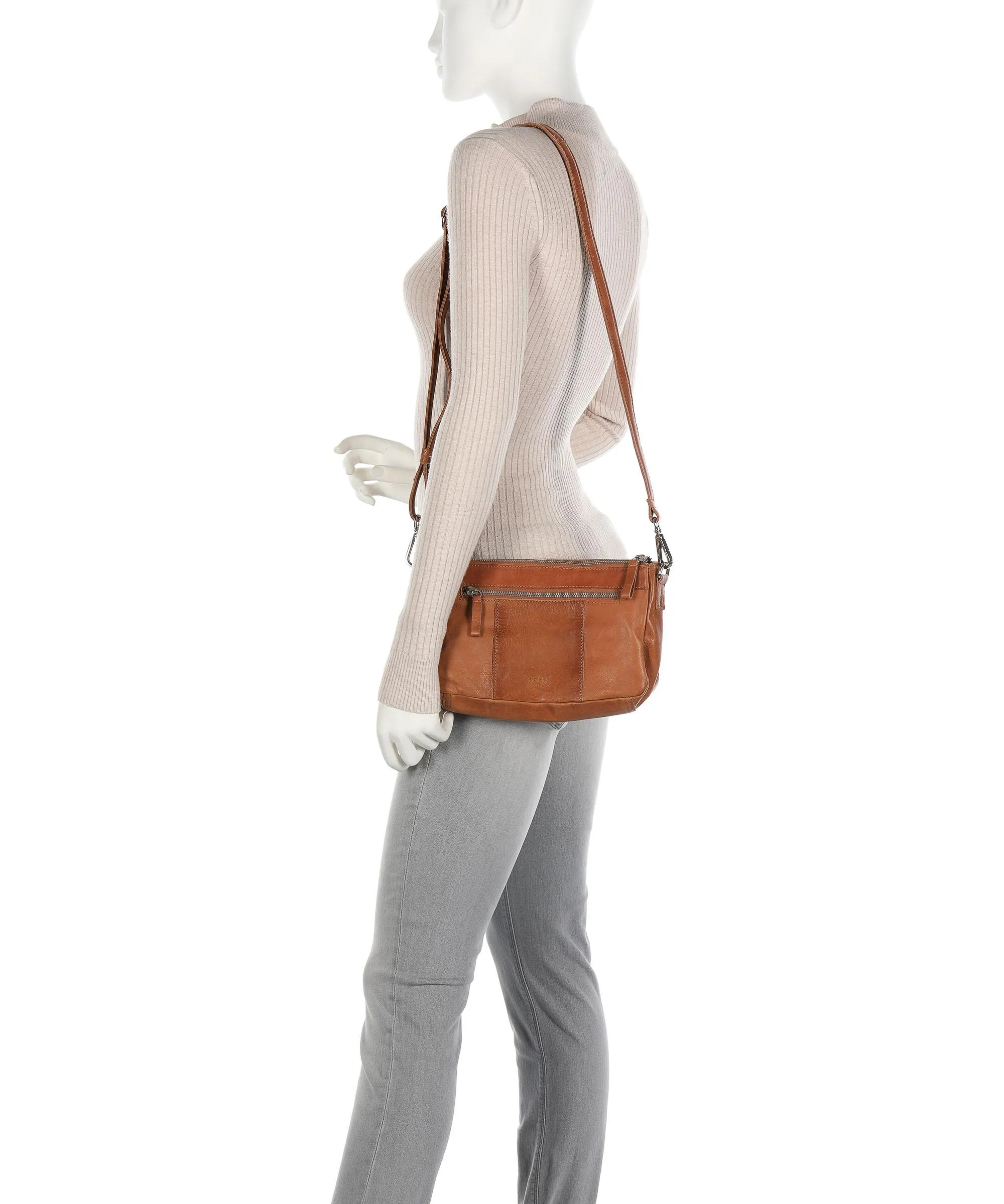 Still Nordic Basic Shoulder Bag Caramel Grain Leather