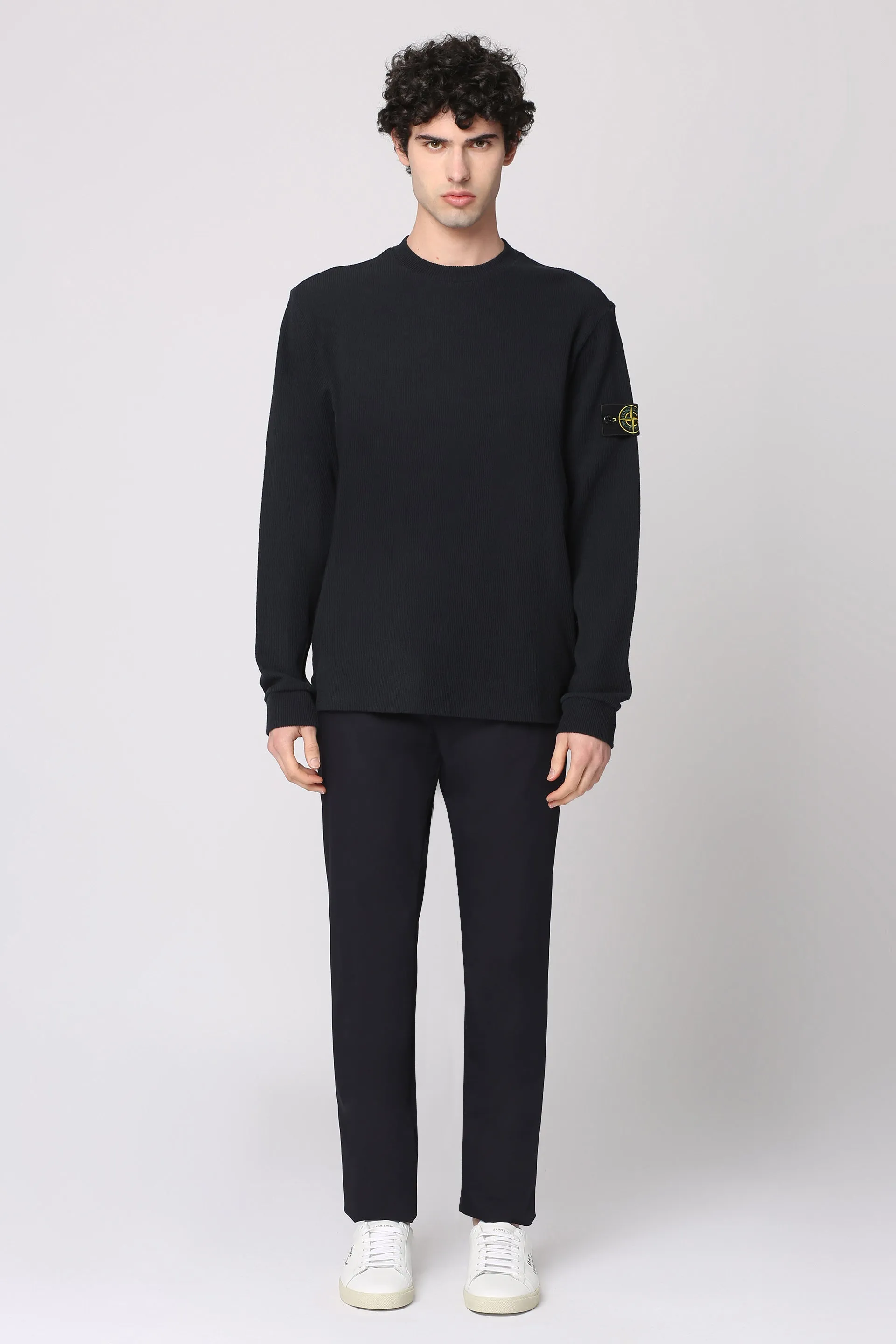 Stone Island Cotton Blend Crew-neck Sweater