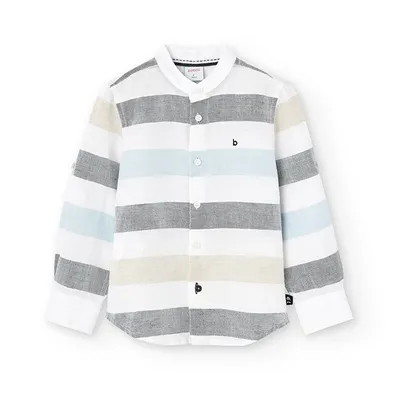 Striped Linen Long Sleeve Shirt for Boys and Teens by Boboli 736387-9053