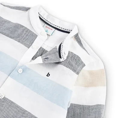 Striped Linen Long Sleeve Shirt for Boys and Teens by Boboli 736387-9053