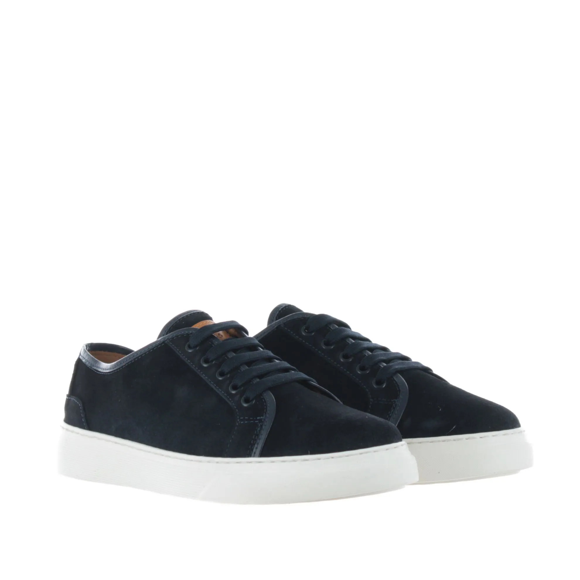 Suede sneakers with leather details