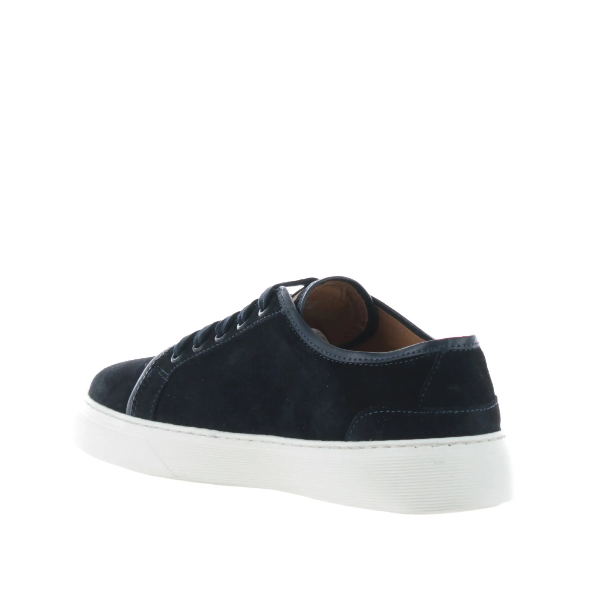 Suede sneakers with leather details