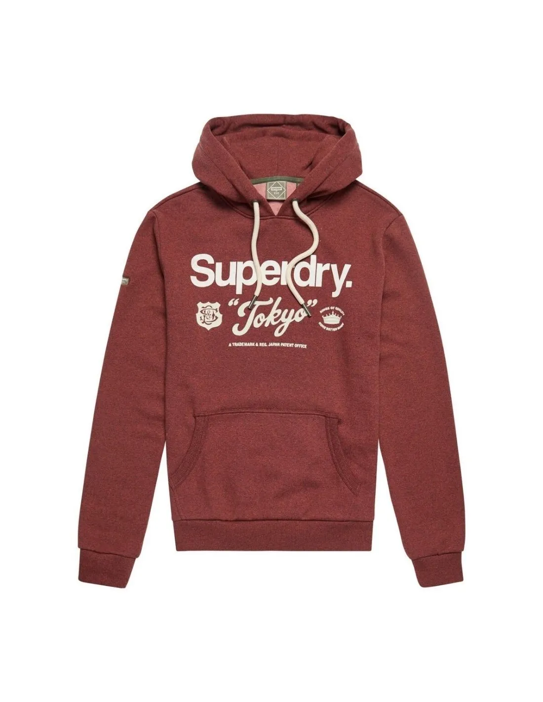 Superdry Core Logo American Classics Pocket Hood Red