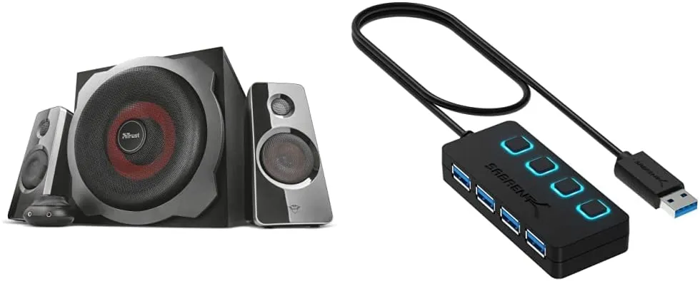 Trust Tytan 2.1 Speaker Set with Subwoofer, Energy Saving, Standard, Black