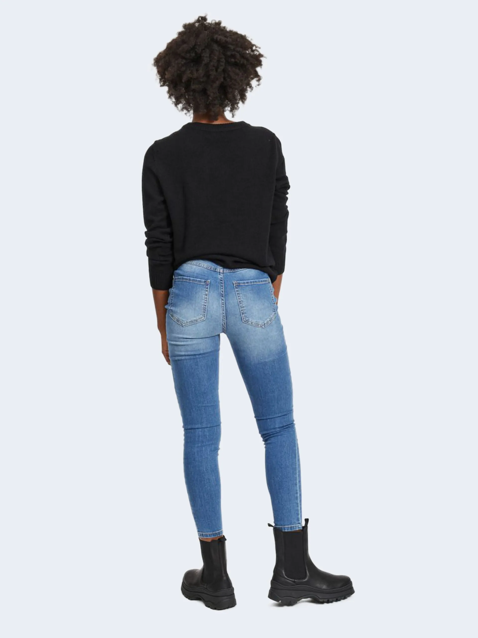 Vila Clothes Maglione VIRIL O-NECK Nero