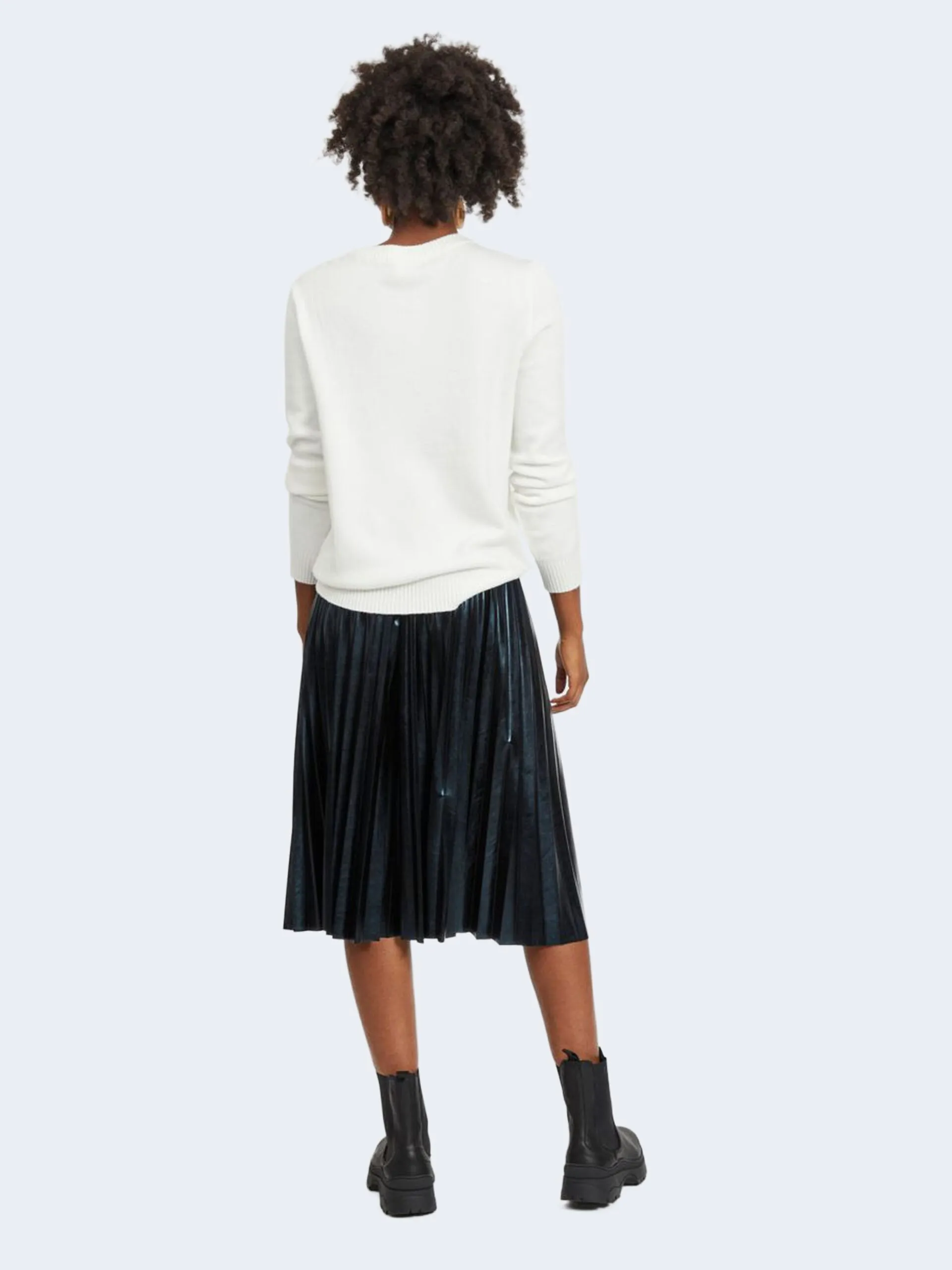 Vila Clothes VIRIL O-NECK Bianco sweater