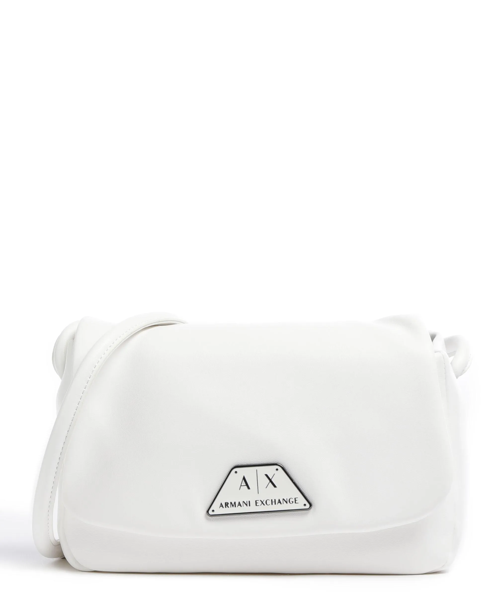 White Synthetic Leather Crossbody Bag by Armani Exchange Alpha