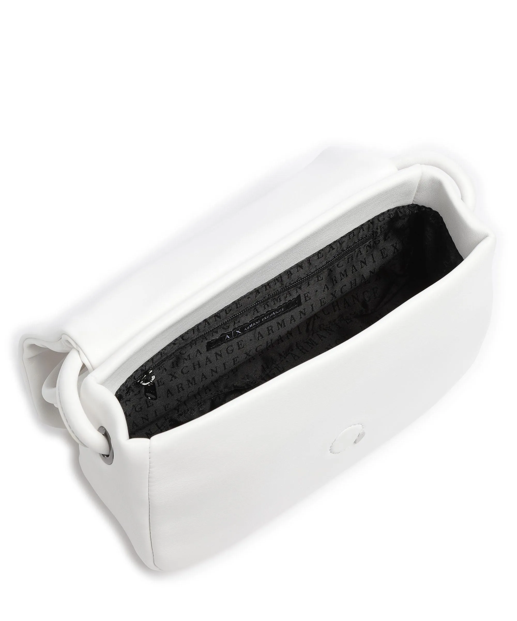 White Synthetic Leather Crossbody Bag by Armani Exchange Alpha