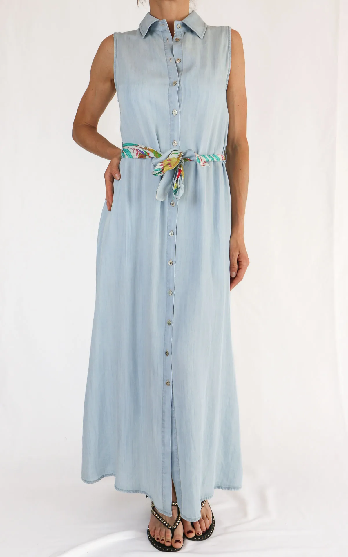 Wu'Side - Tencel shirt dress - Light denim