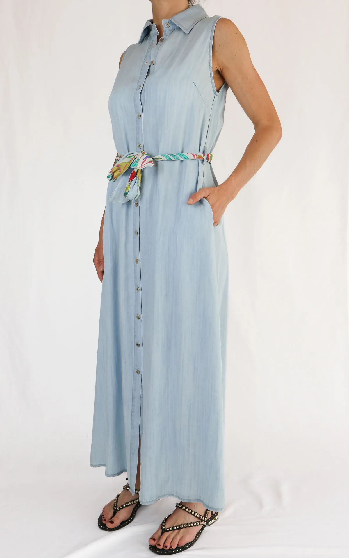 Wu'Side - Tencel shirt dress - Light denim